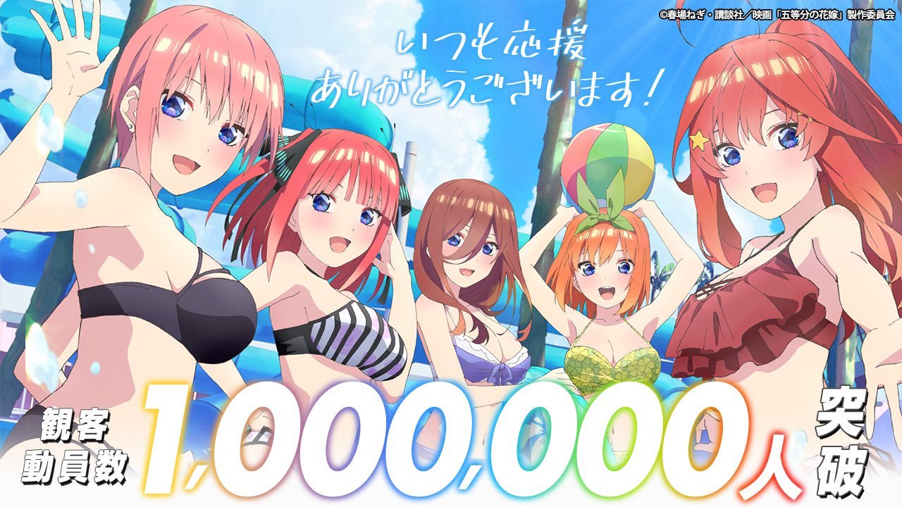 《五等分的花嫁》突破100万观影《呆萌酷男孩》PV公开等-艺库