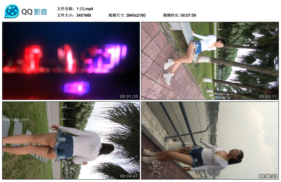 精选街拍视频 No.3324 超短牛仔热裤辣妹 / 4.77GB / 街拍视频-艺库