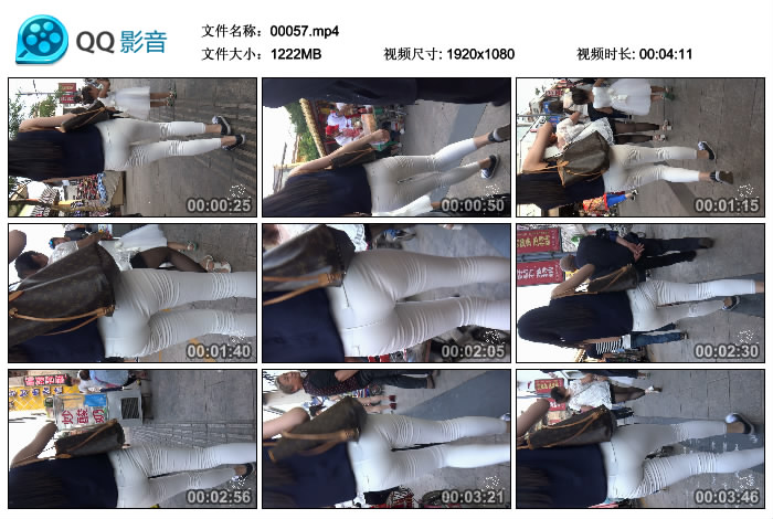 精选街拍视频 No.136 Paul大师作品 紧致白裤MM / MP4-1.41GB / 街拍视频-艺库