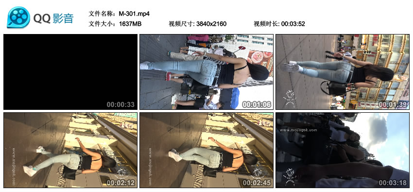 精选街拍视频 No.1085 欧阳幽明作品 夕阳下的紧牛大美女第一季 / 1.59GB / 街拍视频-艺库