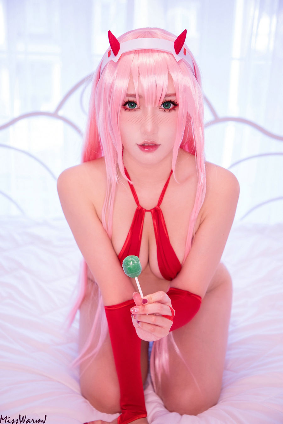 MisswarmJ - Zero Two Bikini / 23P-15MB / cos萌妹-艺库