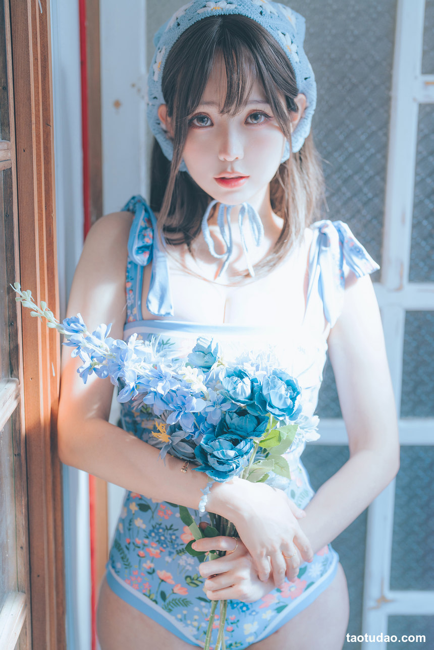 ElyEE子 - NO.122 2023.august D-復古水藍花 Vintage Aqua Blossom [38P-159MB]-艺库